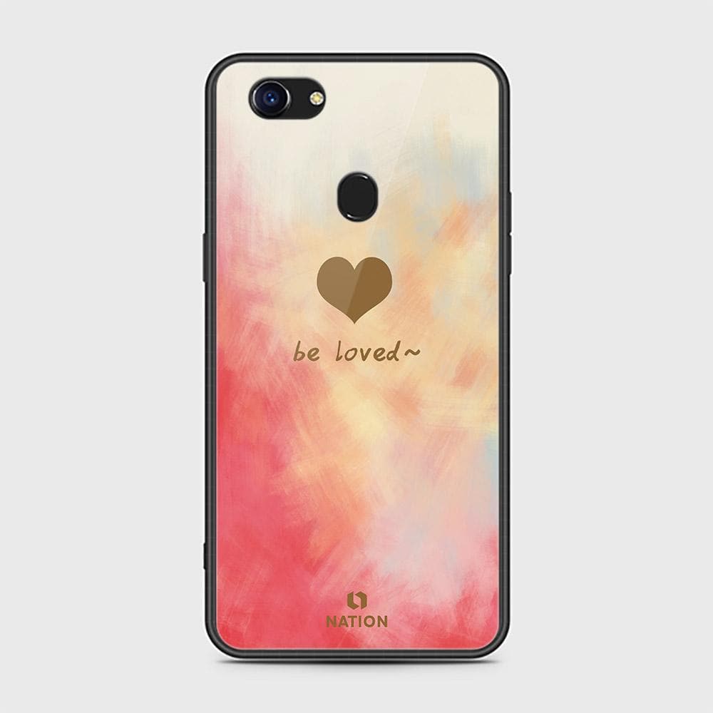 Oppo F5 Cover - Onation Heart Series - HQ Ultra Shine Premium Infinity Glass Soft Silicon Borders Case