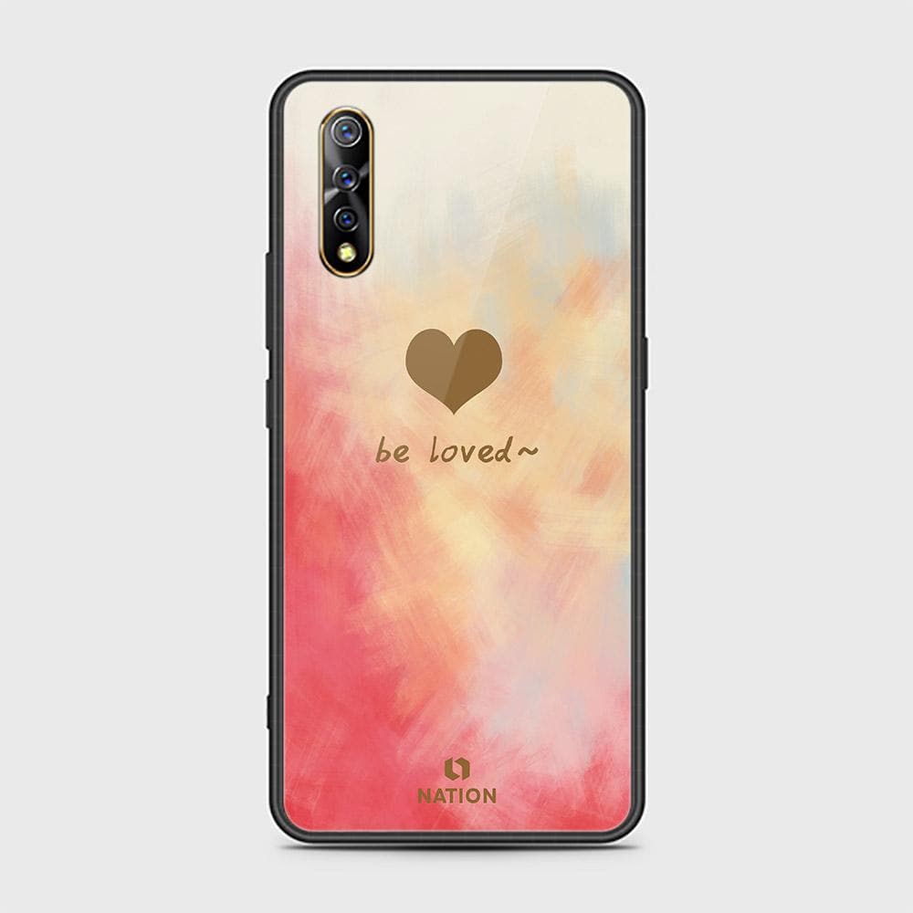 Vivo S1 Cover - Onation Heart Series - HQ Ultra Shine Premium Infinity Glass Soft Silicon Borders Case