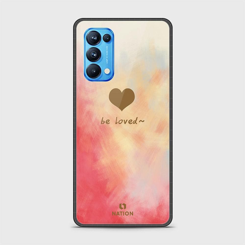 Oppo Reno 5 Pro 5G Cover - Onation Heart Series - HQ Ultra Shine Premium Infinity Glass Soft Silicon Borders Case