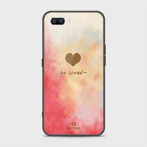 Oppo A3s Cover - Onation Heart Series - HQ Ultra Shine Premium Infinity Glass Soft Silicon Borders Case