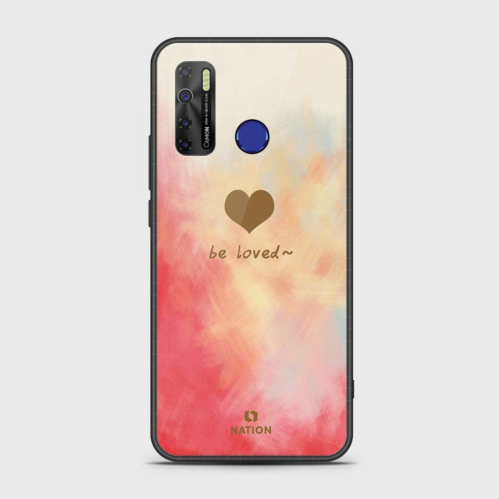 Tecno Camon 15 Cover- Onation Heart Series - HQ Ultra Shine Premium Infinity Glass Soft Silicon Borders Case