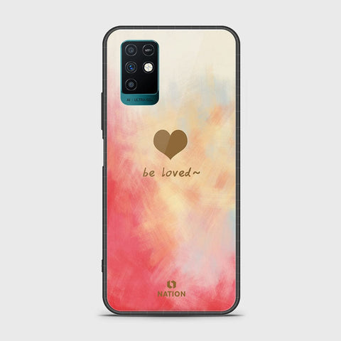 Infinix Note 10 Cover- Onation Heart Series - HQ Ultra Shine Premium Infinity Glass Soft Silicon Borders Case