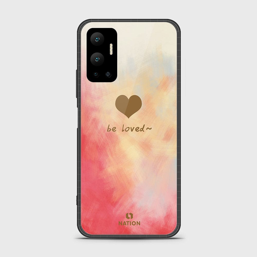 Infinix Hot 12 Cover- Onation Heart Series - HQ Ultra Shine Premium Infinity Glass Soft Silicon Borders Case