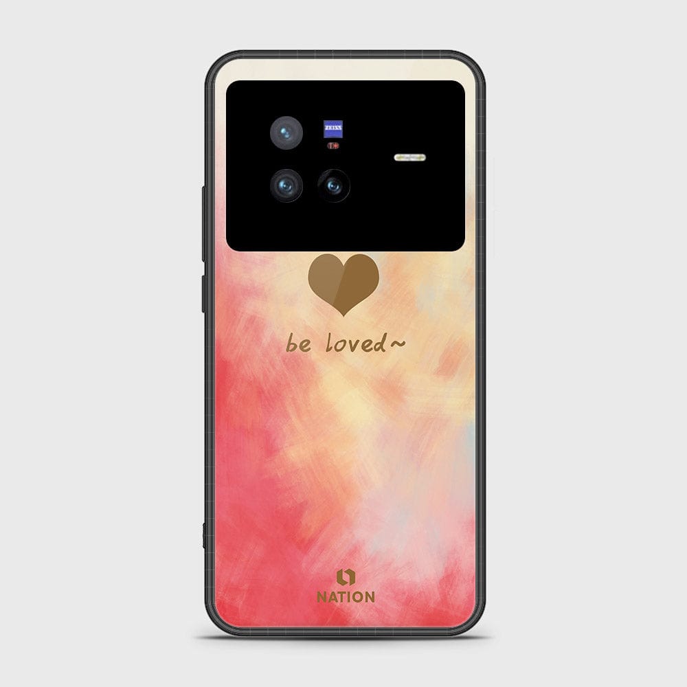 Vivo X80 Cover- Onation Heart Series - HQ Ultra Shine Premium Infinity Glass Soft Silicon Borders Case