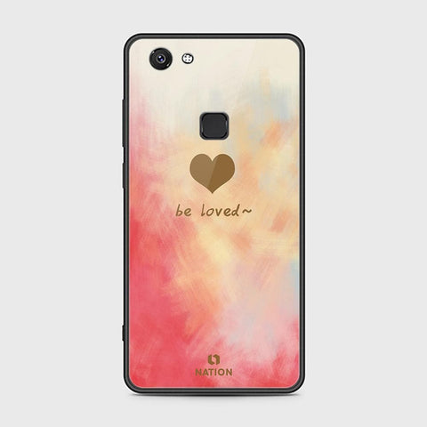 Vivo V7 Plus Cover - ONation Heart Series - HQ Ultra Shine Premium Infinity Glass Soft Silicon Borders Case