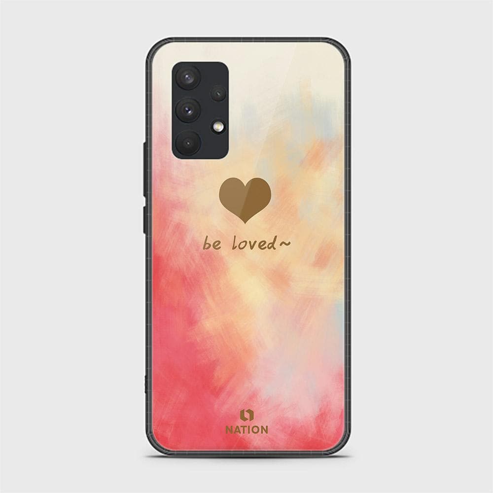 Samsung Galaxy A32 Cover - ONation Heart Series - HQ Ultra Shine Premium Infinity Glass Soft Silicon Borders Case