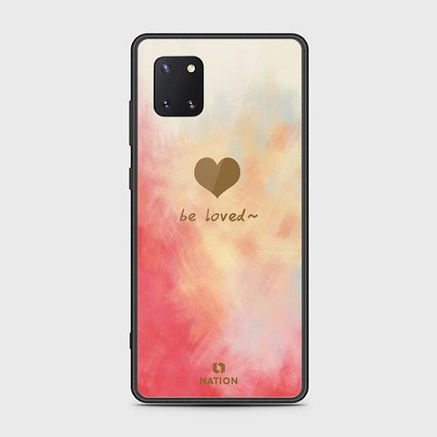 Samsung Galaxy Note 10 Lite Cover - ONation Heart Series - HQ Ultra Shine Premium Infinity Glass Soft Silicon Borders Case