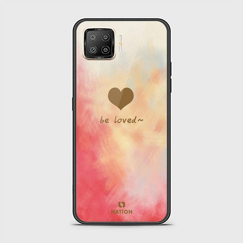 Oppo Reno 4F Cover - ONation Heart Series - HQ Ultra Shine Premium Infinity Glass Soft Silicon Borders Case