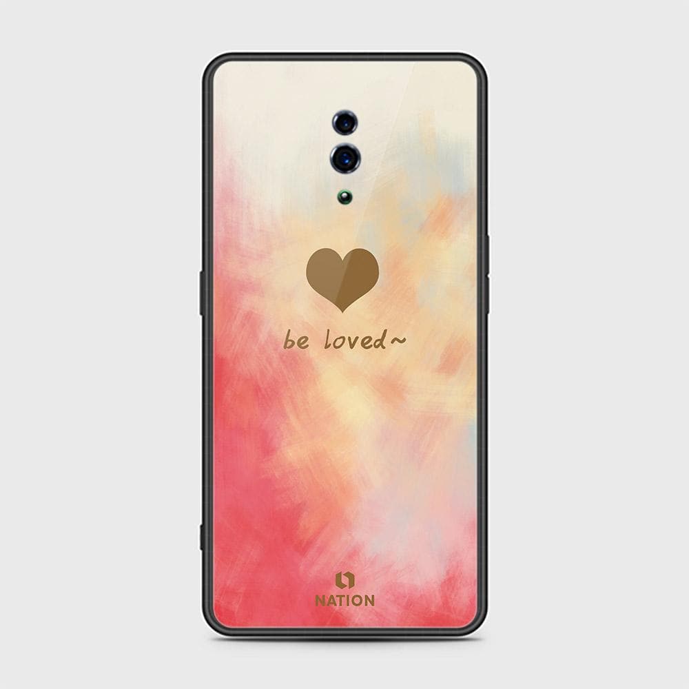 Oppo Reno Cover - ONation Heart Series - HQ Ultra Shine Premium Infinity Glass Soft Silicon Borders Case