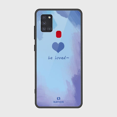 Samsung Galaxy A21s Cover - ONation Heart Series - HQ Ultra Shine Premium Infinity Glass Soft Silicon Borders Case