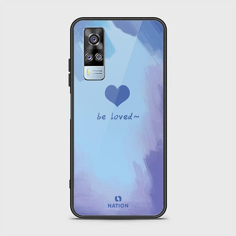 Vivo Y51 (2020 December) Cover - ONation Heart Series - HQ Ultra Shine Premium Infinity Glass Soft Silicon Borders Case