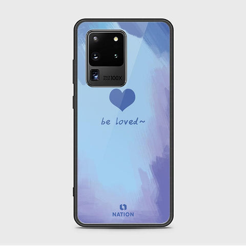 Samsung Galaxy S20 Ultra Cover - ONation Heart Series - HQ Ultra Shine Premium Infinity Glass Soft Silicon Borders Case