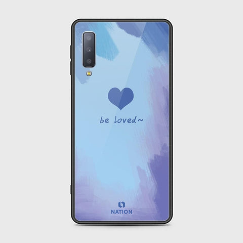 Samsung Galaxy A7 2018 Cover - Onation Heart Series - HQ Ultra Shine Premium Infinity Glass Soft Silicon Borders Case