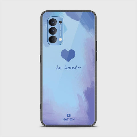 Oppo Reno 4 Cover - Onation Heart Series - HQ Ultra Shine Premium Infinity Glass Soft Silicon Borders Case