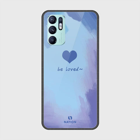 Oppo Reno 6 Cover - Onation Heart Series - HQ Ultra Shine Premium Infinity Glass Soft Silicon Borders Case