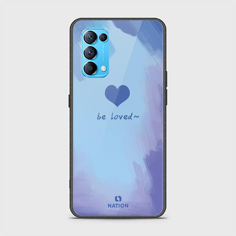 Oppo Reno 5 4G Cover - ONation Heart Series - HQ Ultra Shine Premium Infinity Glass Soft Silicon Borders Case