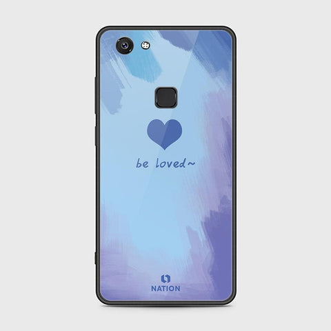 Vivo V7 Plus Cover - ONation Heart Series - HQ Ultra Shine Premium Infinity Glass Soft Silicon Borders Case