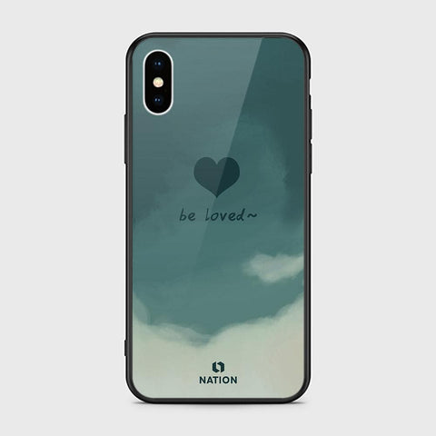 iPhone XS Cover - Onation Heart Series - HQ Ultra Shine Premium Infinity Glass Soft Silicon Borders Case