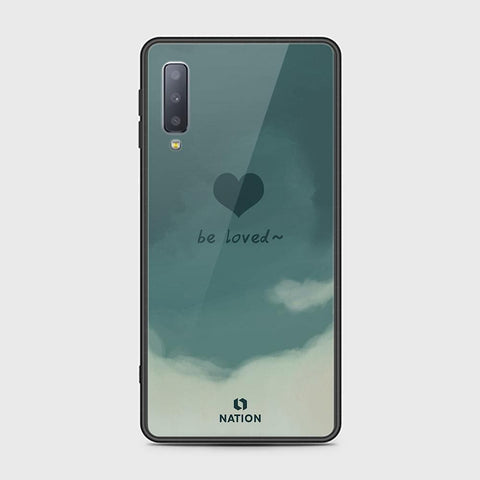 Samsung Galaxy A7 2018 Cover - Onation Heart Series - HQ Ultra Shine Premium Infinity Glass Soft Silicon Borders Case