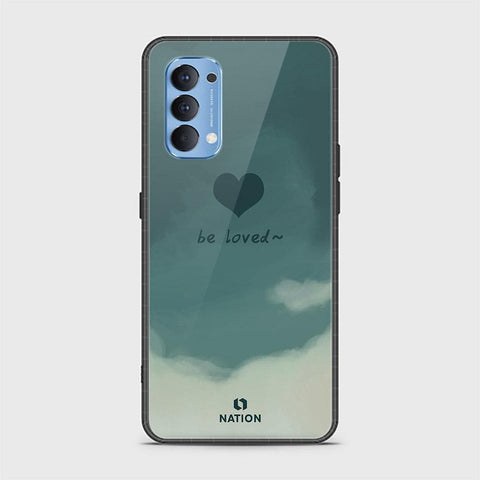 Oppo Reno 4 Cover - Onation Heart Series - HQ Ultra Shine Premium Infinity Glass Soft Silicon Borders Case