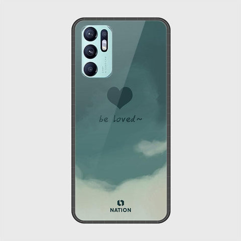 Oppo Reno 6 Cover - Onation Heart Series - HQ Ultra Shine Premium Infinity Glass Soft Silicon Borders Case