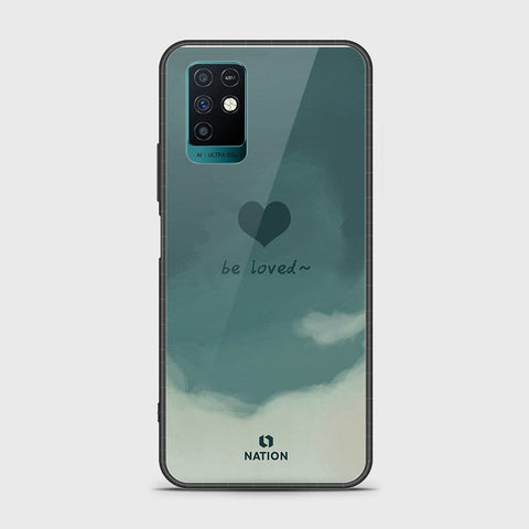 Infinix Note 10 Cover- Onation Heart Series - HQ Ultra Shine Premium Infinity Glass Soft Silicon Borders Case