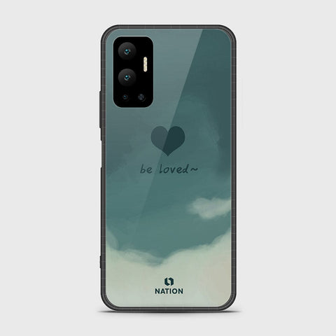 Infinix Hot 12 Cover- Onation Heart Series - HQ Ultra Shine Premium Infinity Glass Soft Silicon Borders Case