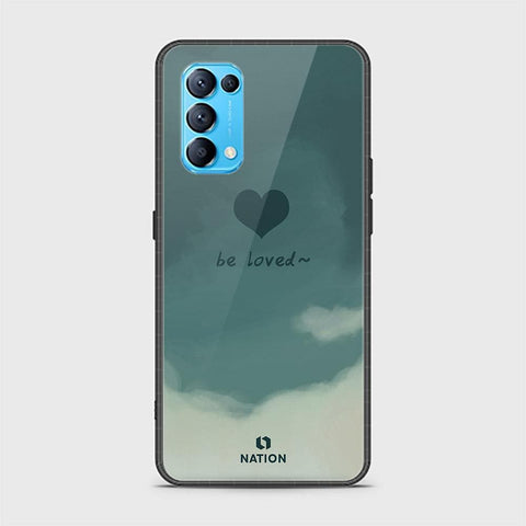 Oppo Reno 5 4G Cover - ONation Heart Series - HQ Ultra Shine Premium Infinity Glass Soft Silicon Borders Case