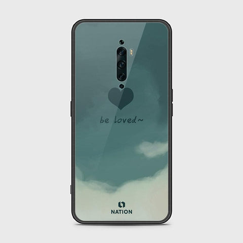 Oppo Reno 2F Cover - ONation Heart Series - HQ Ultra Shine Premium Infinity Glass Soft Silicon Borders Case