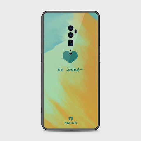 Oppo Reno 10x Zoom Cover - ONation Heart Series - HQ Ultra Shine Premium Infinity Glass Soft Silicon Borders Case