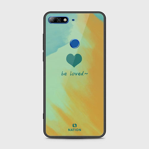 Huawei Honor 7C Cover - ONation Heart Series - HQ Ultra Shine Premium Infinity Glass Soft Silicon Borders Case