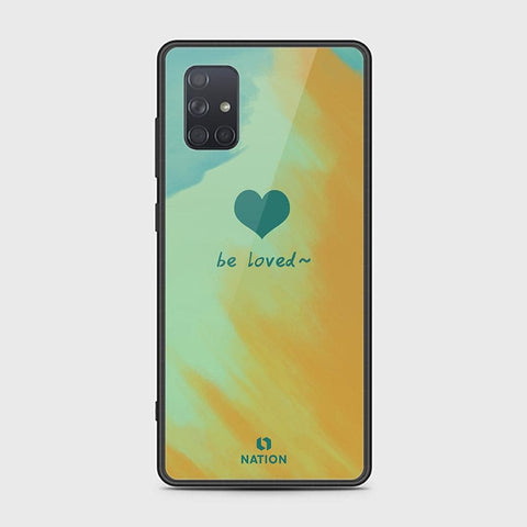 Samsung Galaxy A71 Cover - ONation Heart Series - HQ Ultra Shine Premium Infinity Glass Soft Silicon Borders Case