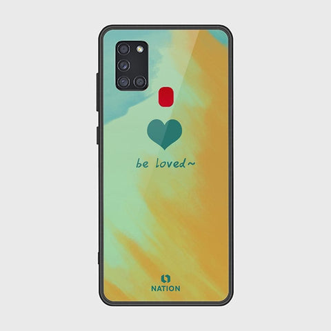 Samsung Galaxy A21s Cover - ONation Heart Series - HQ Ultra Shine Premium Infinity Glass Soft Silicon Borders Case