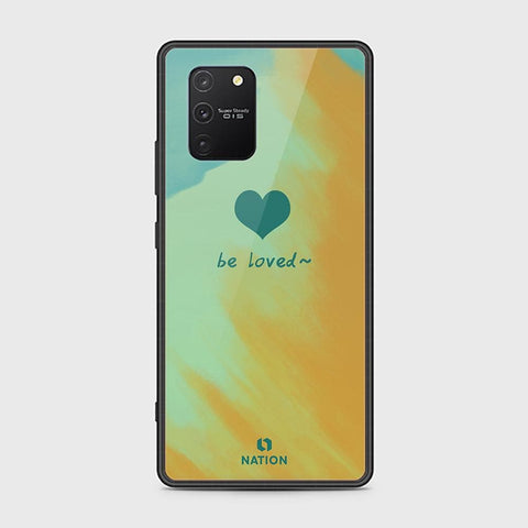 Samsung Galaxy S10 Lite Cover - ONation Heart Series - HQ Ultra Shine Premium Infinity Glass Soft Silicon Borders Case