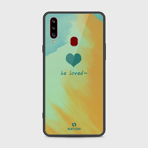 Samsung Galaxy A20s Cover - ONation Heart Series - HQ Ultra Shine Premium Infinity Glass Soft Silicon Borders Case