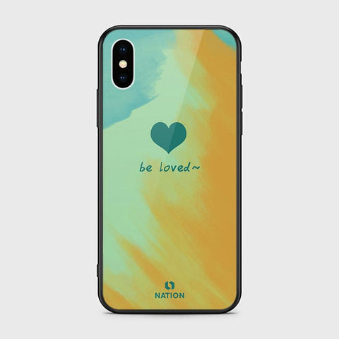 iPhone XS Cover - Onation Heart Series - HQ Ultra Shine Premium Infinity Glass Soft Silicon Borders Case