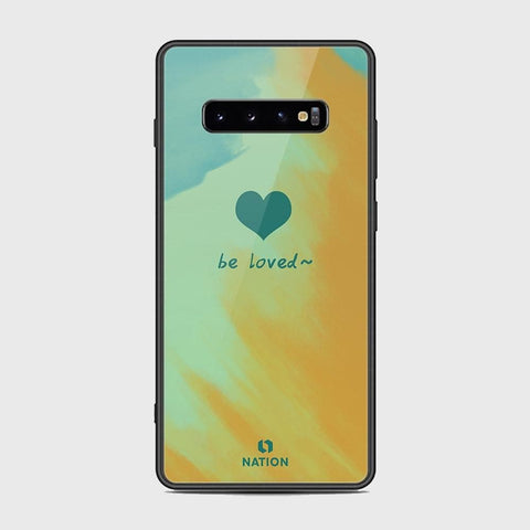 Samsung Galaxy S10 Plus Cover - Onation Heart Series - HQ Ultra Shine Premium Infinity Glass Soft Silicon Borders Case