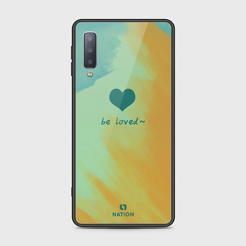 Samsung Galaxy A7 2018 Cover - Onation Heart Series - HQ Ultra Shine Premium Infinity Glass Soft Silicon Borders Case