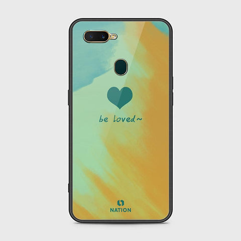 Oppo A12 Cover - Onation Heart Series - HQ Ultra Shine Premium Infinity Glass Soft Silicon Borders Case