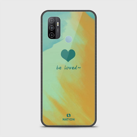 Oppo A53 Cover - Onation Heart Series - HQ Ultra Shine Premium Infinity Glass Soft Silicon Borders Case