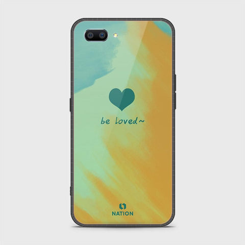 Oppo A5 Cover - Onation Heart Series - HQ Ultra Shine Premium Infinity Glass Soft Silicon Borders Case