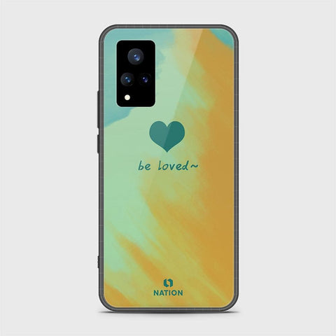 Vivo V21 Cover - Onation Heart Series - HQ Ultra Shine Premium Infinity Glass Soft Silicon Borders Case