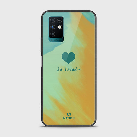 Infinix Note 10 Cover- Onation Heart Series - HQ Ultra Shine Premium Infinity Glass Soft Silicon Borders Case