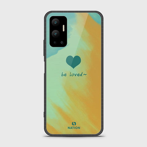 Infinix Hot 12 Cover- Onation Heart Series - HQ Ultra Shine Premium Infinity Glass Soft Silicon Borders Case