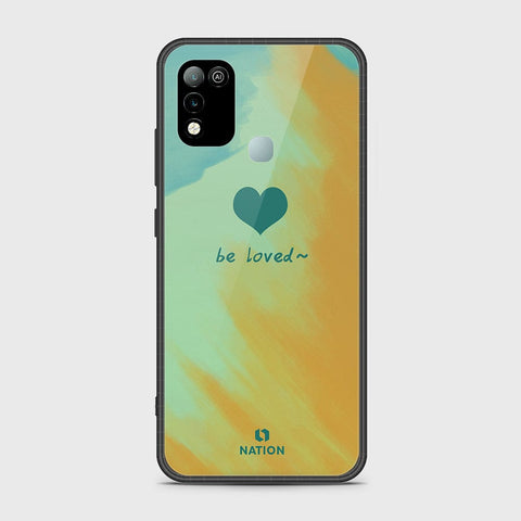 Infinix Hot 10 Play Cover- Onation Heart Series - HQ Ultra Shine Premium Infinity Glass Soft Silicon Borders Case