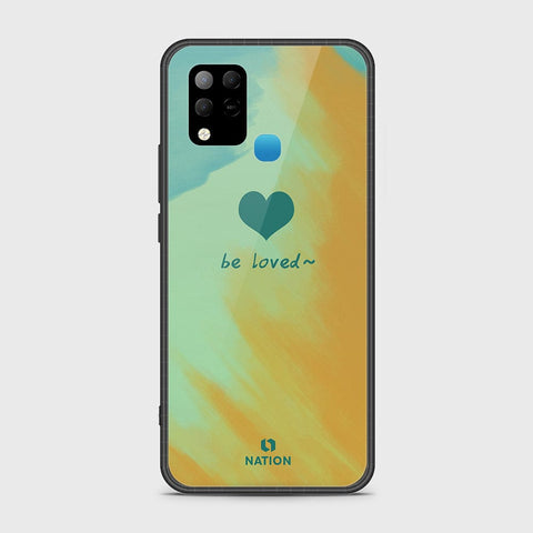 Infinix Hot 10s Cover- Onation Heart Series - HQ Ultra Shine Premium Infinity Glass Soft Silicon Borders Case