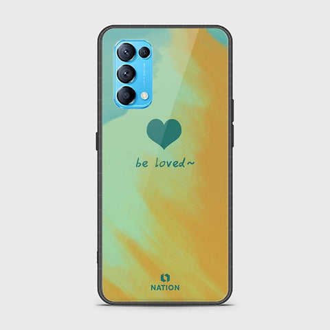 Oppo Reno 5 4G Cover - ONation Heart Series - HQ Ultra Shine Premium Infinity Glass Soft Silicon Borders Case