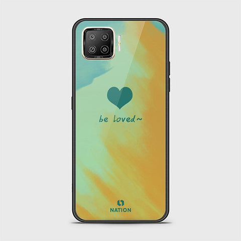 Oppo Reno 4F Cover - ONation Heart Series - HQ Ultra Shine Premium Infinity Glass Soft Silicon Borders Case