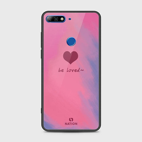 Huawei Honor 7C Cover - ONation Heart Series - HQ Ultra Shine Premium Infinity Glass Soft Silicon Borders Case