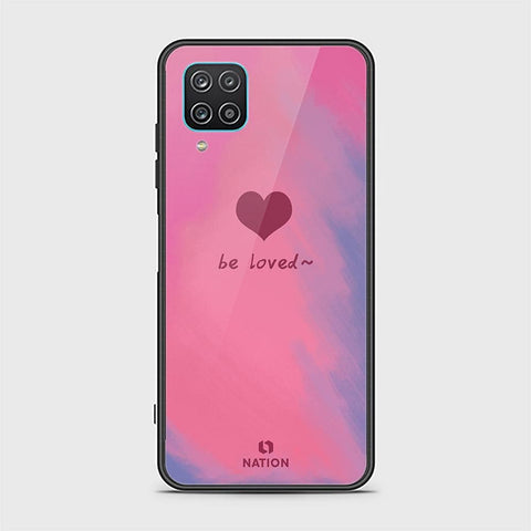 Samsung Galaxy A12 Cover - ONation Heart Series - HQ Ultra Shine Premium Infinity Glass Soft Silicon Borders Case